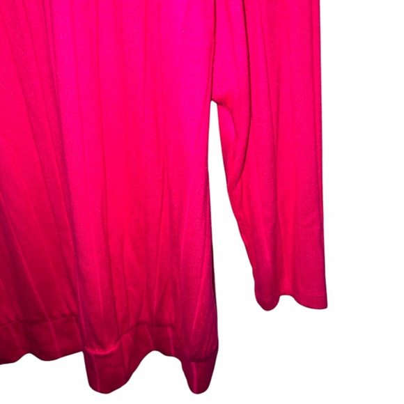 LANE BRYANT | NWT PINK LONG SLEEVE BUTTON TOP - Picture 3 of 8